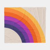 Farbenfrohe Regenbogenkunst im Retrostil Fleecedecke (Vorderseite (Horizontal))