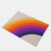 Farbenfrohe Regenbogenkunst im Retrostil Fußmatte (Schrägansicht)