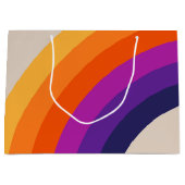 Farbenfrohe Regenbogenkunst im Retrostil Große Geschenktüte (Vorderseite)