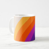 Farbenfrohe Regenbogenkunst im Retrostil Kaffeetasse (Vorderseite Links)
