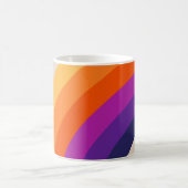 Farbenfrohe Regenbogenkunst im Retrostil Kaffeetasse (Mittel)