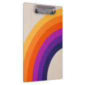 Farbenfrohe Regenbogenkunst im Retrostil Klemmbrett (Rechts)