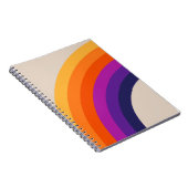Farbenfrohe Regenbogenkunst im Retrostil Notizblock (Rechte Seite)