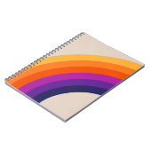 Farbenfrohe Regenbogenkunst im Retrostil Notizblock (Linke Seite)