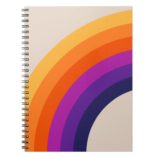 Farbenfrohe Regenbogenkunst im Retrostil Notizblock (Vorderseite)