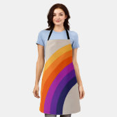 Farbenfrohe Regenbogenkunst im Retrostil Schürze (Getragen)