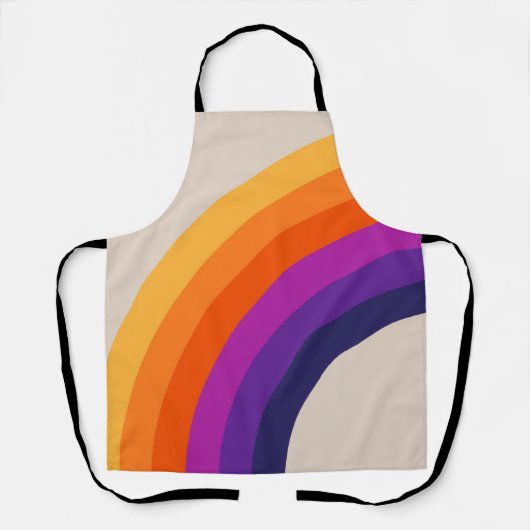 Farbenfrohe Regenbogenkunst im Retrostil Schürze (Vorderseite)