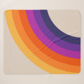 Farbenfrohe Regenbogenkunst im Retrostil Sherpadecke (Vorderseite (Horizontal))