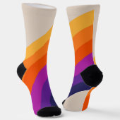 Farbenfrohe Regenbogenkunst im Retrostil Socken (Gewinkelt)