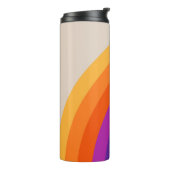 Farbenfrohe Regenbogenkunst im Retrostil Thermosbecher (Nach links gedreht)
