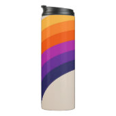 Farbenfrohe Regenbogenkunst im Retrostil Thermosbecher (Nach rechts gedreht)
