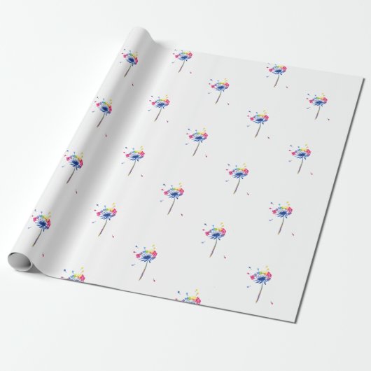 Farbenfrohe Regenbogenleuchte Geschenkpapier (Ungerollt)