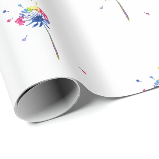 Farbenfrohe Regenbogenleuchte Geschenkpapier (Rolleneckpunkt)