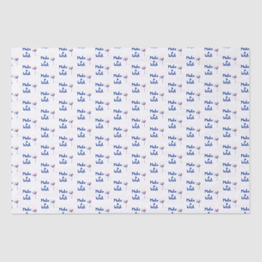 Farbenfrohe Regenbogenleuchter machen einen Wunsch Seidenpapier (Vorderseite)