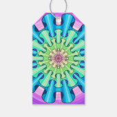 Farbenfrohe Regenbogenmandala Geschenkanhänger (Vorderseite)