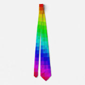 Farbenfrohe Regenbogenmosaik, Necktie Krawatte (Rückseite)