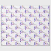 Farbenfrohe Regenbogenmusik Geschenkpapier (Flach)
