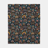 Farbenfrohe Regenbogenmuster Fleecedecke (Vorderseite)