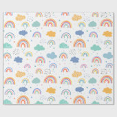 Farbenfrohe Regenbogenmuster Geschenkpapier (Flach)
