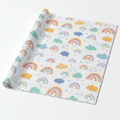 Farbenfrohe Regenbogenmuster Geschenkpapier (Ungerollt)