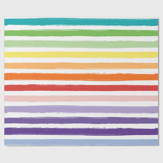 Farbenfrohe Regenbogenmuster Geschenkpapier (Flach)