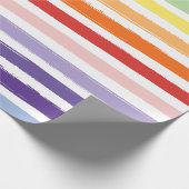Farbenfrohe Regenbogenmuster Geschenkpapier (Ecke)