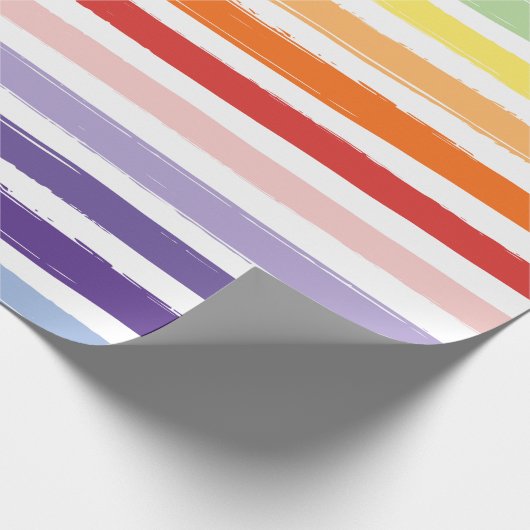 Farbenfrohe Regenbogenmuster Geschenkpapier (Ecke)