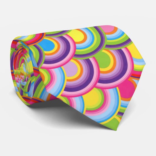 Farbenfrohe Regenbogenmuster Krawatte (Gerollt)