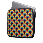 Farbenfrohe Regenbogenmuster Laptopschutzhülle (Vorderseite Links)