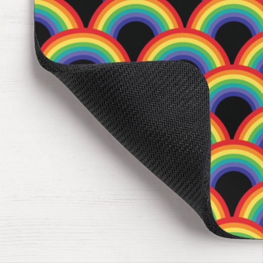 Farbenfrohe Regenbogenmuster Mousepad (Ecke)