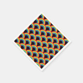 Farbenfrohe Regenbogenmuster Serviette (Ecke)