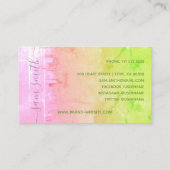 Farbenfrohe Regenbogennägel Fotoplatt Visitenkarte (Rückseite)