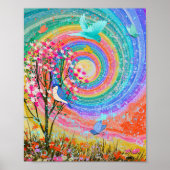 Farbenfrohe RegenbogenNature Wildblumen. Poster (Vorne)