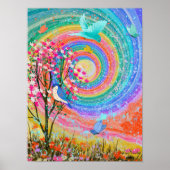 Farbenfrohe RegenbogenNature Wildblumen. Poster (Vorne)