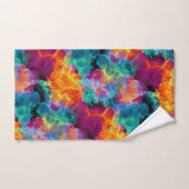 Farbenfrohe Regenbogennebel Abstrakte Wasserfarbe Badhandtuch Set (Handtuch)