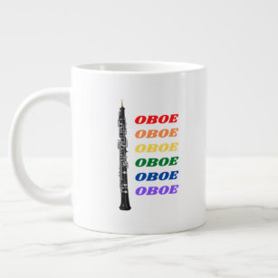 Farbenfrohe Regenbogenoboe Oboist Jumbo-Tasse