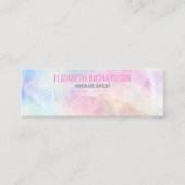 Farbenfrohe Regenbogenohr Juwelierhalter Mini Visitenkarte (Vorderseite)