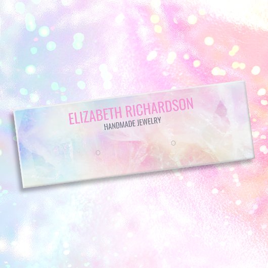 Farbenfrohe Regenbogenohr Juwelierhalter Mini Visitenkarte