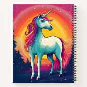 Farbenfrohe Regenbogenpresse Unicorn Journal Name Notizblock (Rückseite)