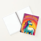 Farbenfrohe Regenbogenpresse Unicorn Journal Name Notizblock (Innenseite)