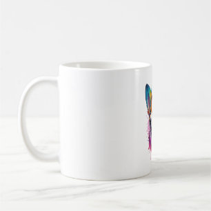 Farbenfrohe Regenbogenrealistisch Welsh Corgi Hund Kaffeetasse