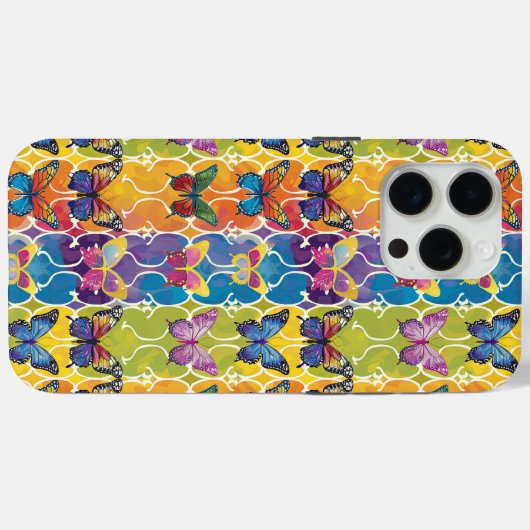 Farbenfrohe Regenbogenschmetterlinge Digital Gemus Case-Mate iPhone Hülle (Rückseite (Horizontal))