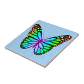 Farbenfrohe Regenbogenschmetterlinge Fliese (Seite)