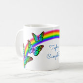Farbenfrohe Regenbogenschmetterlinge Kaffeetasse (Vorderseite Links)