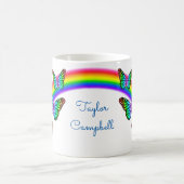 Farbenfrohe Regenbogenschmetterlinge Kaffeetasse (Mittel)