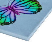 Farbenfrohe Regenbogenschmetterlinge Schneidebrett (Ecke)