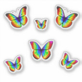Farbenfrohe Regenbogenschmetterlingsdekore für Aut Aufkleber (Vorderseite)