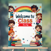 Farbenfrohe Regenbogenschule Mauer Acrylschild (Neutral)