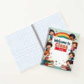 Farbenfrohe Regenbogenschule Mauer Notizblock (Innenseite)