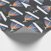 Farbenfrohe Regenbogensegler Geschenkpapier (Ecke)